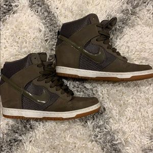 Women’s sage green Nike sneaker wedges
